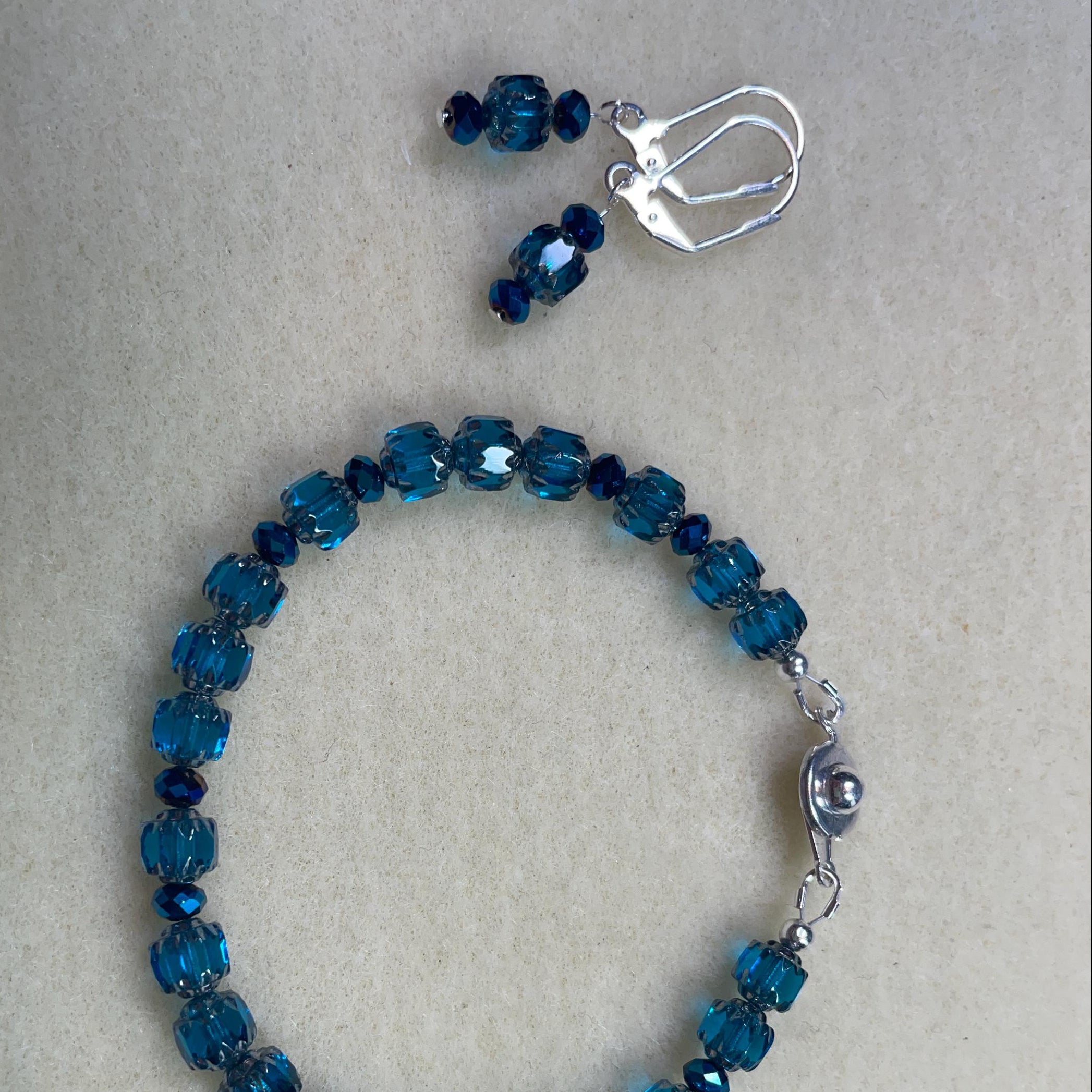 Cathedral Glass Bracelet & Earring Set