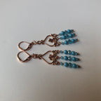 Turquoise & Copper Boho Dangle Earrings