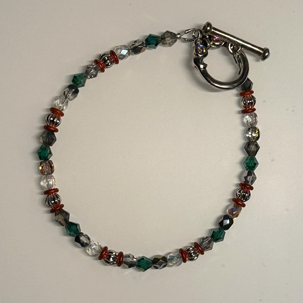 Sparkle Bracelet in Green & Red