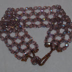 Woven Lilac AB Fire Polished Beaded Bracelet