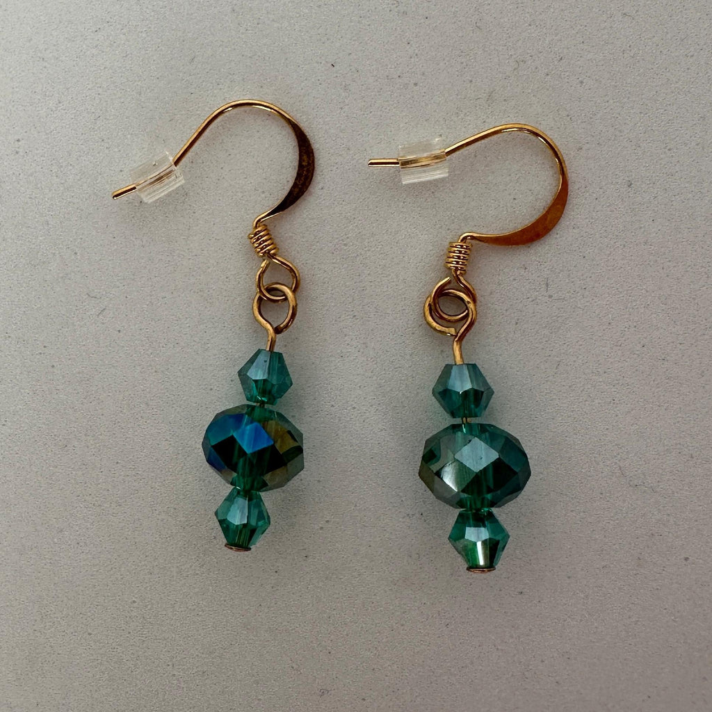 Emerald Crystal Drop Earrings