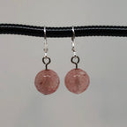 Soft Pink Faceted Dangle Earrings