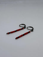 Simple Minimalist Earrings - Red/Black