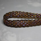 Super Duo Peyote Bracelet in Soft Rainbow Hues