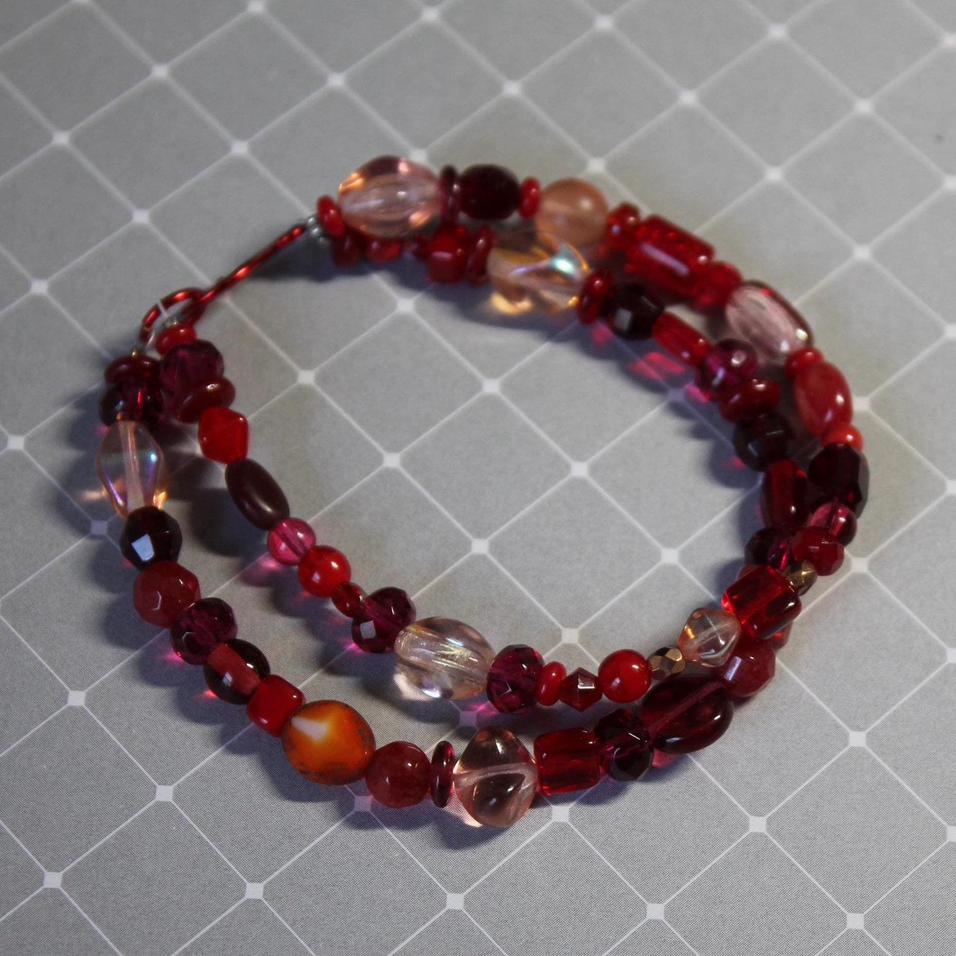 Red Radiance Double-Strand Bracelet