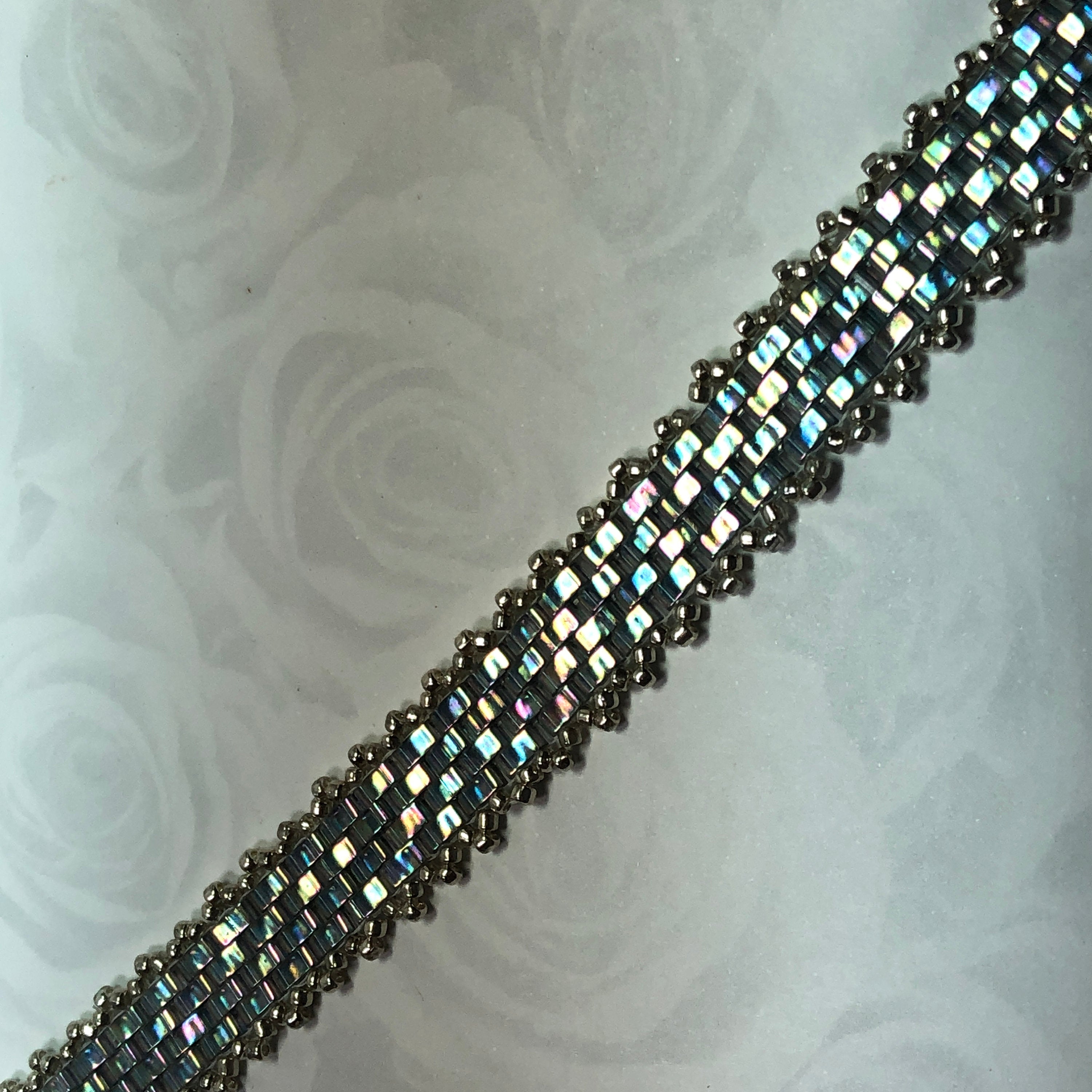 Iridescent Half-Tila Bead Bracelet