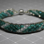 Super Duo Peyote Bracelet in Turquoise