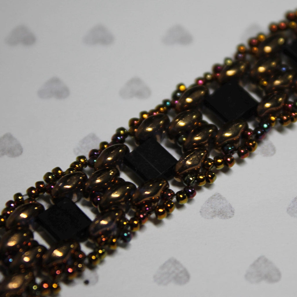 Black & Copper Beaded Bracelet