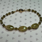 Green Jasper and Gold Beaded Bracelet - Harmony, balance, growth, calm