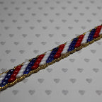 Super Duo Peyote Bracelet in Red/White/Blue