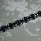 Two-Tone Black & Grey Duo Bead Bracelet